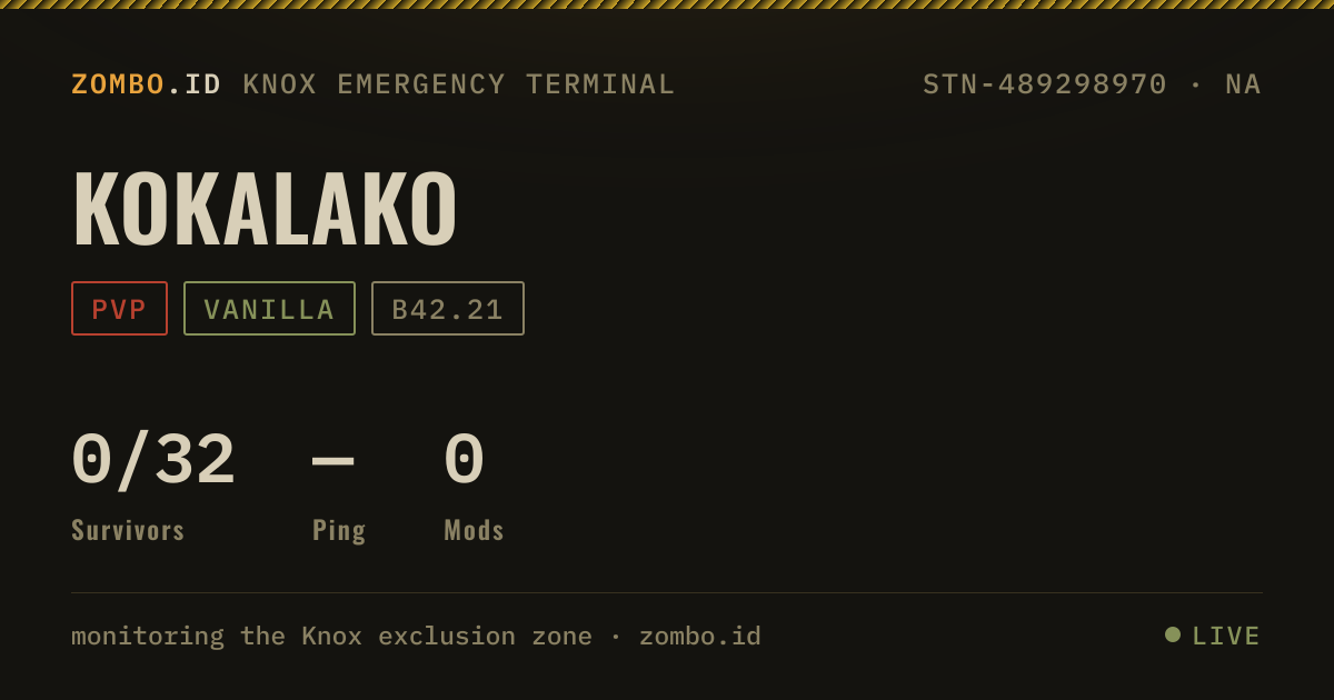 My PZ Server · Project Zomboid Server · zombo.id